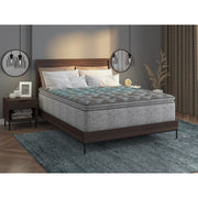 Restonic Comfort Care 10-inch hybrid euro top mattress with plush surface, featuring a soft, supportive sleep surface.