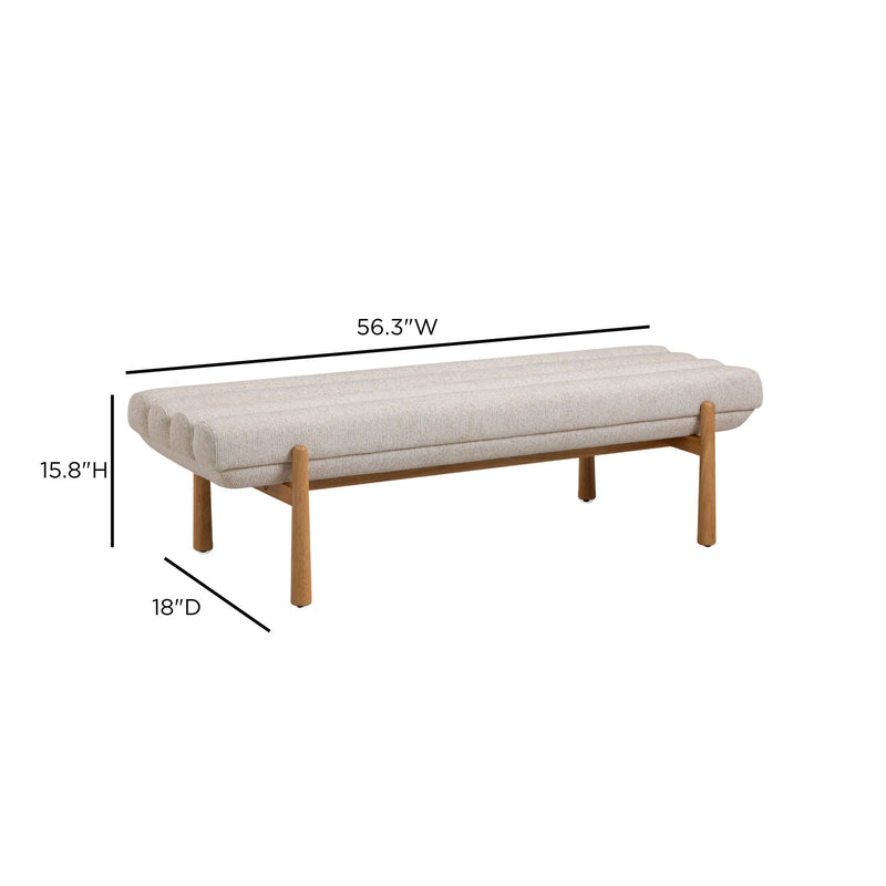Julianna - Textured Fabric Bench - R&R Furniture Gallery (Fountain Valley, CA)