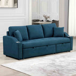 Royden - Sleeper Sofa w/ Cupholder, Blue