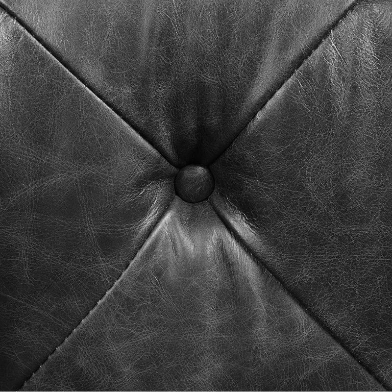 Brancaster - Sofa - Black Top Grain Leather & Aluminum - R&R Furniture Gallery (Fountain Valley, CA)