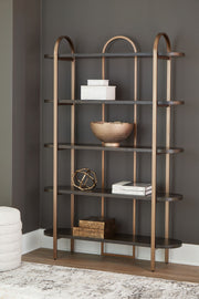 Brentmour - Bookcase - Brown / Gold Finish - R&R Furniture Gallery (Fountain Valley, CA)