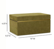 Pisa - Vegan Suede Contract-Grade Storage Box - Green - R&R Furniture Gallery (Fountain Valley, CA)