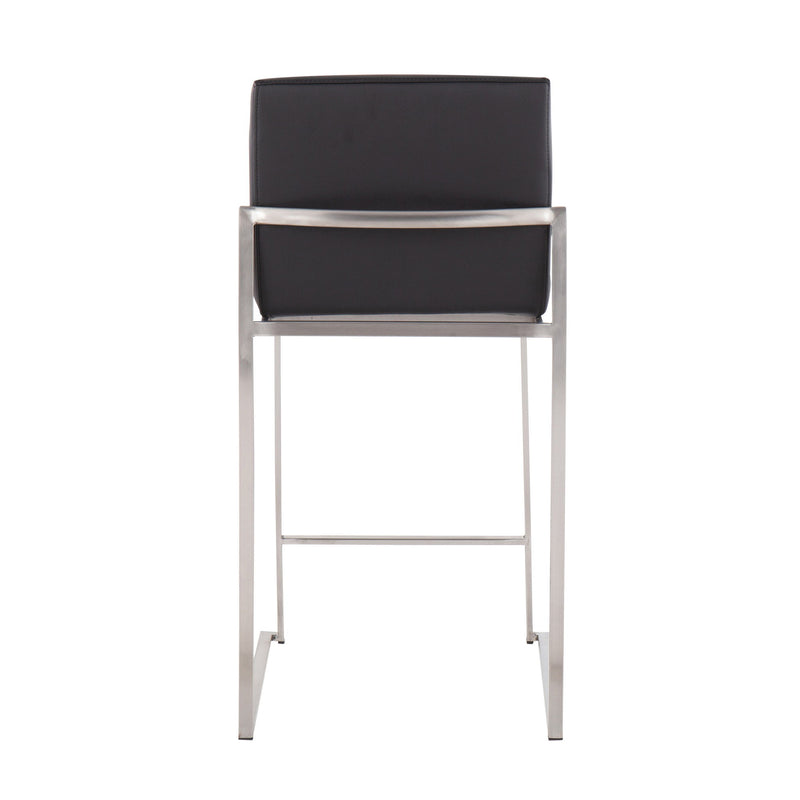 Lumi Source Fuji contemporary high back counter stool with functional design and sleek modern style for bar or kitchen seating.