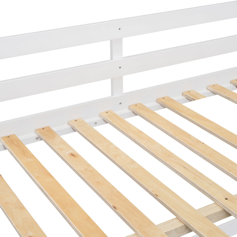 DreamHaus bunk bed with four drawers and three shelves, featuring a sturdy frame and space-saving design suitable for children's rooms.