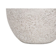 Modern cream concrete table lamp from 8th Street, showcasing a sleek minimalist design with a textured concrete finish.