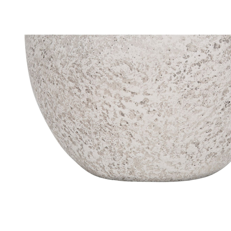 Modern cream concrete table lamp from 8th Street, showcasing a sleek minimalist design with a textured concrete finish.