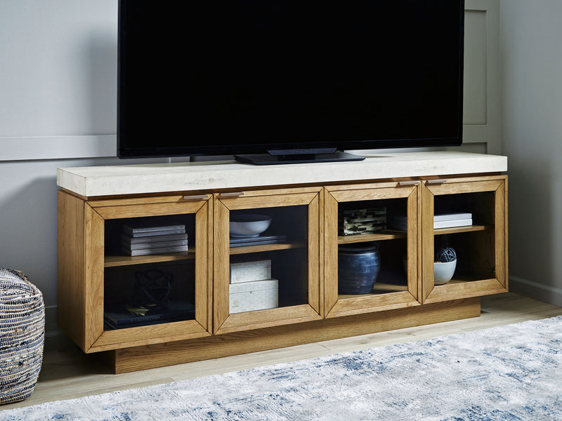 Adanworth - Accent Cabinet - Light Brown / Gray - R&R Furniture Gallery (Fountain Valley, CA)
