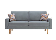 Bahamas - Minimalistic Sofa With 2 Throw Pillows - R&R Furniture Gallery (Fountain Valley, CA)