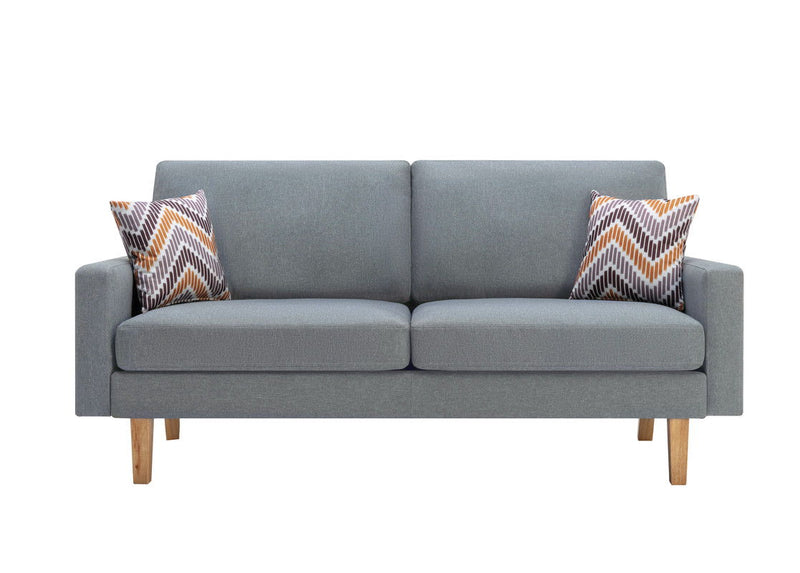 Bahamas - Minimalistic Sofa With 2 Throw Pillows - R&R Furniture Gallery (Fountain Valley, CA)