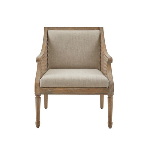 Transitional Cane Accent Armchair And Back Cushion - Natural - R&R Furniture Gallery (Fountain Valley, CA)