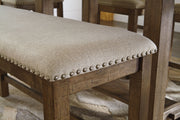 Moriville - Double UPH Bench  - Beige - R&R Furniture Gallery (Fountain Valley, CA)