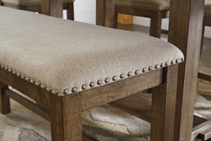Moriville - Double UPH Bench  - Beige - R&R Furniture Gallery (Fountain Valley, CA)
