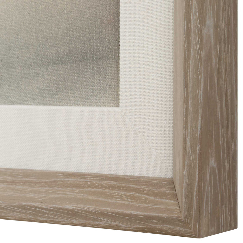 Deep Rains - Framed Abstract Print - Light Gray