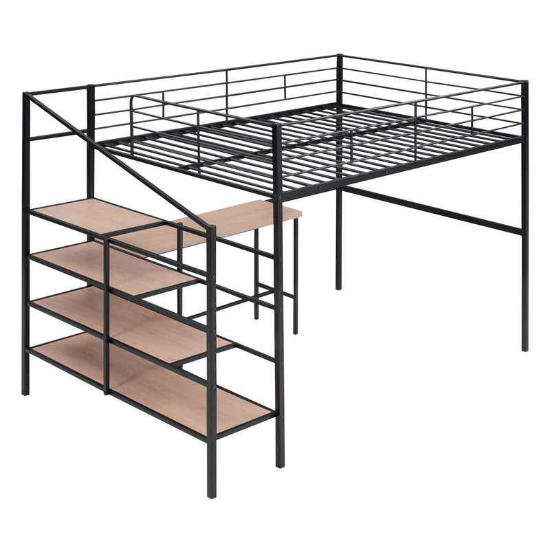 Loft Bed With Desk And Lateral Storage Ladder - R&R Furniture Gallery (Fountain Valley, CA)