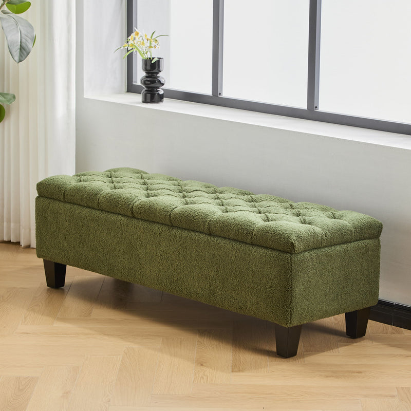 Ottoman Bench & Storage - Green - R&R Furniture Gallery (Fountain Valley, CA)
