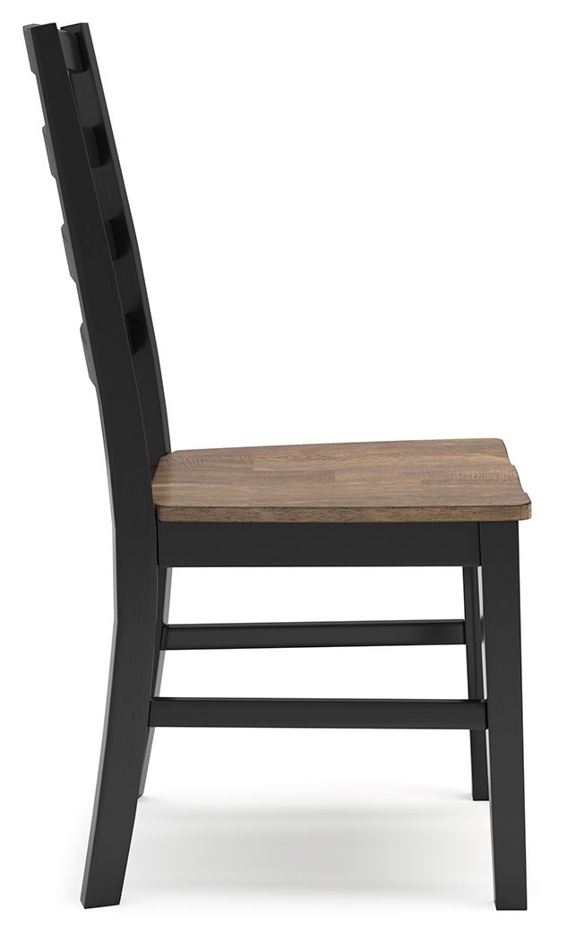 Wildenauer - Dining Room Side Chair (Set of 2) - Brown / Black - R&R Furniture Gallery (Fountain Valley, CA)