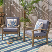 Peyton Club Chair Outdoor Seating Acacia Wood 32.25 X 28.00 X 31.25" - R&R Furniture Gallery (Fountain Valley, CA)