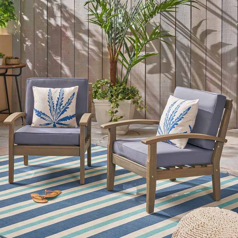 Peyton Club Chair Outdoor Seating Acacia Wood 32.25 X 28.00 X 31.25" - R&R Furniture Gallery (Fountain Valley, CA)