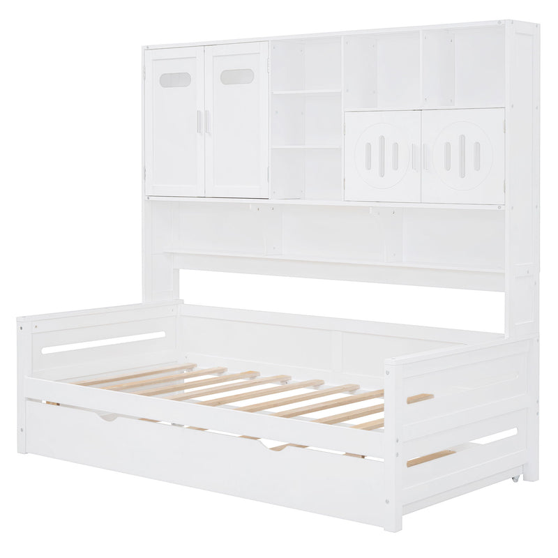 Daybed With All-In-One Cabinet And Shelf - R&R Furniture Gallery (Fountain Valley, CA)