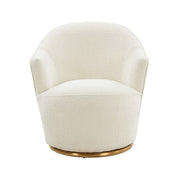 Skyla - Boucle Swivel Chair - Beige - R&R Furniture Gallery (Fountain Valley, CA)