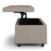 Hamilton - Upholstered Lift Top Rectangular Storage Ottoman - R&R Furniture Gallery (Fountain Valley, CA)