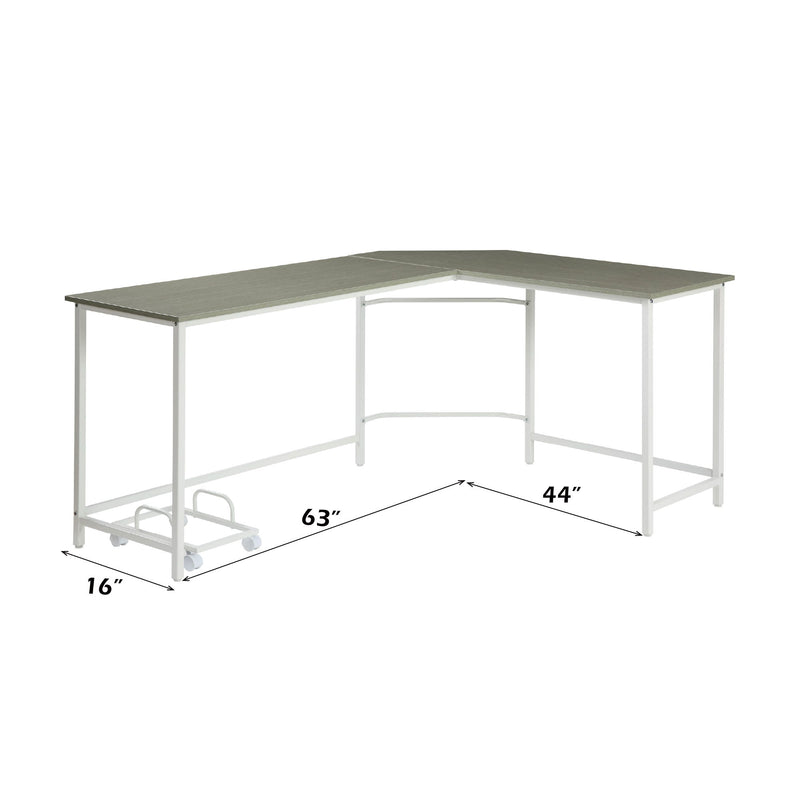 Bambina - Computer Desk - Gray & White - R&R Furniture Gallery (Fountain Valley, CA)