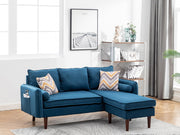 Mia - Sectional Sofa Chaise With USB Charger And Pillows - R&R Furniture Gallery (Fountain Valley, CA)