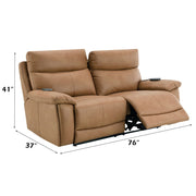 Chavis - Power Motion Loveseat With USB & Power Headrest - Brown - R&R Furniture Gallery (Fountain Valley, CA)