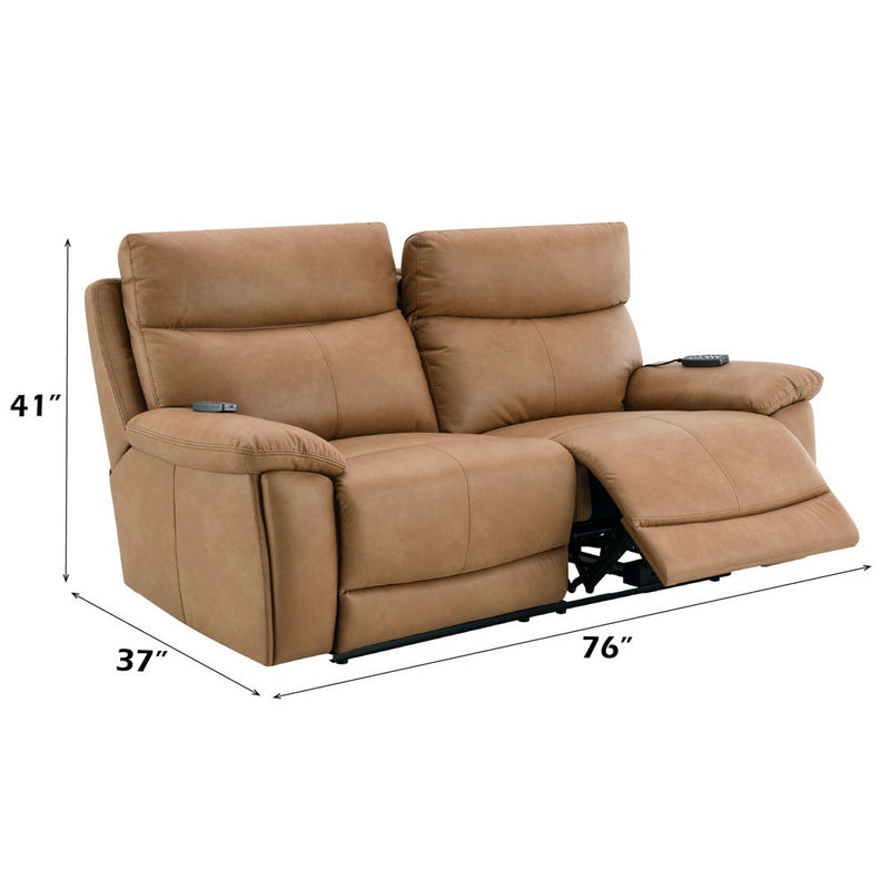Chavis - Power Motion Loveseat With USB & Power Headrest - Brown - R&R Furniture Gallery (Fountain Valley, CA)