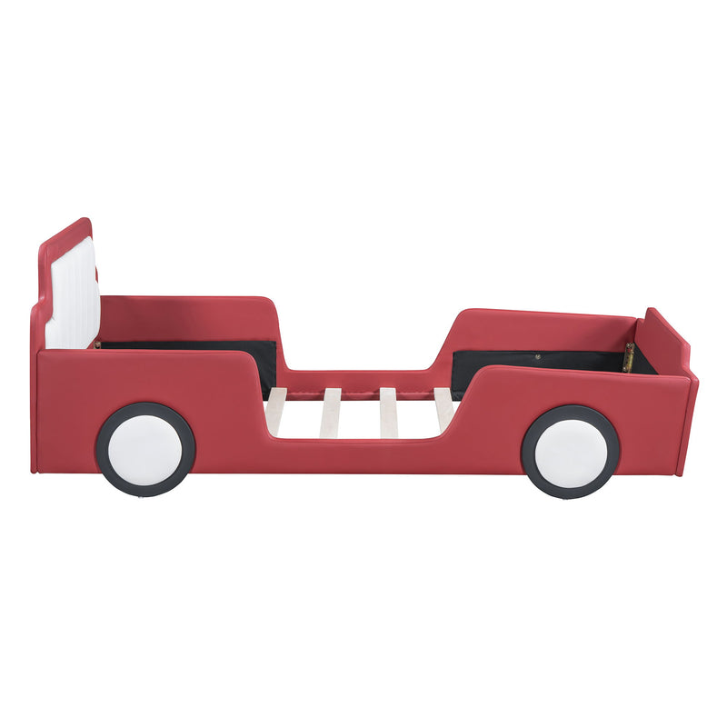 Race Car Shaped Platform Bed With Wheels - R&R Furniture Gallery (Fountain Valley, CA)