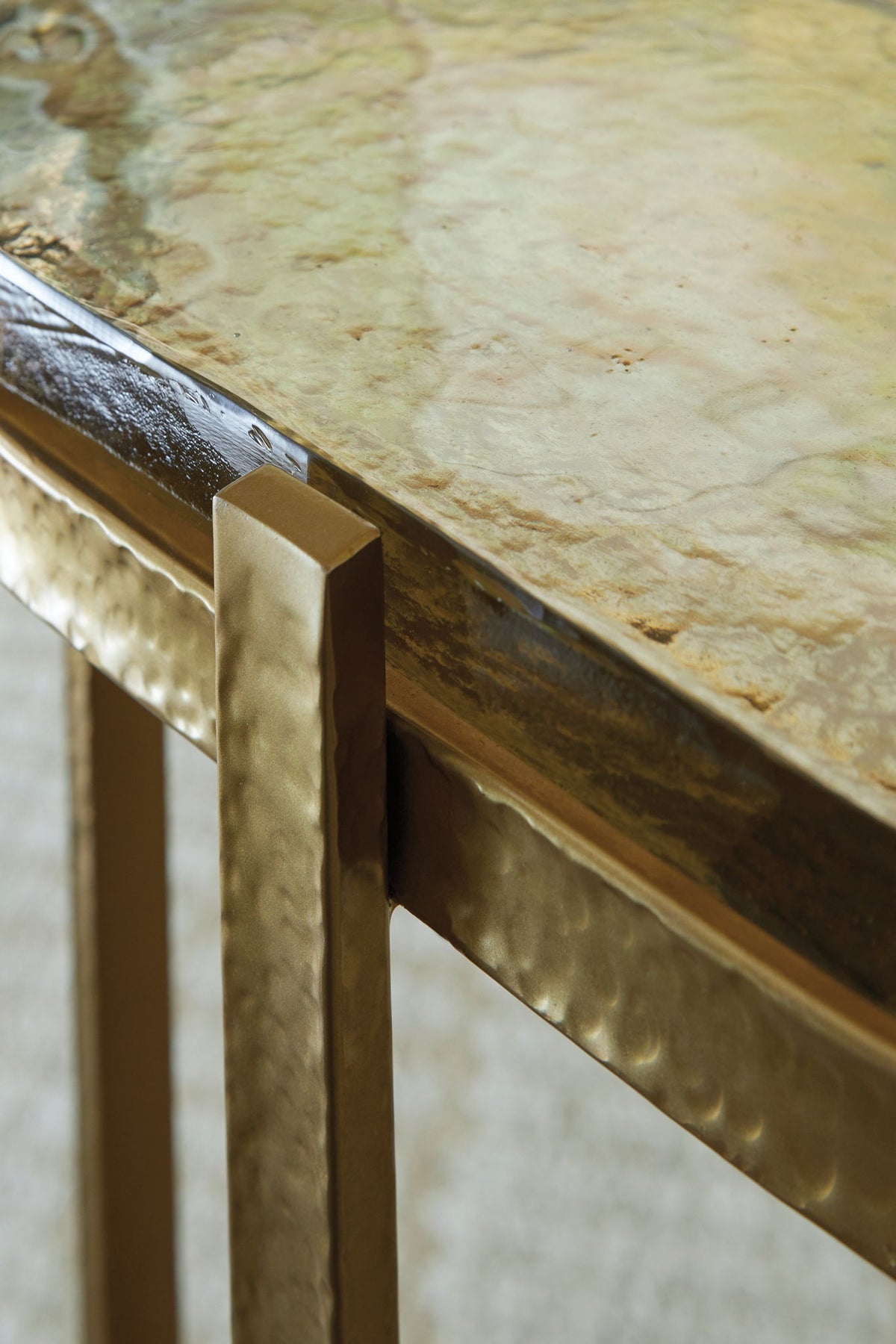 Porterville - Accent Table - Gold Finish - R&R Furniture Gallery (Fountain Valley, CA)