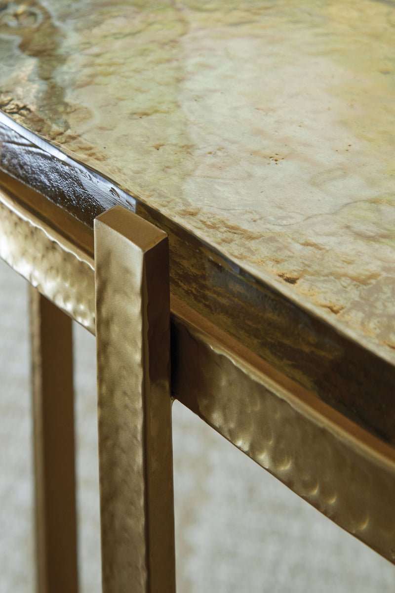 Porterville - Accent Table - Gold Finish - R&R Furniture Gallery (Fountain Valley, CA)