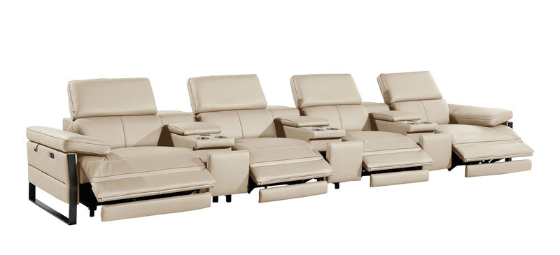 1246 - Modular Power Triple Reclining Triple Console Sofa With Power Reclining Headrests