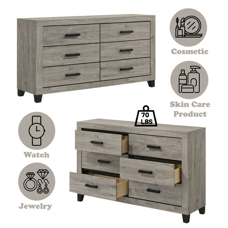 Mari - Dresser - Light Gray Finish - R&R Furniture Gallery (Fountain Valley, CA)