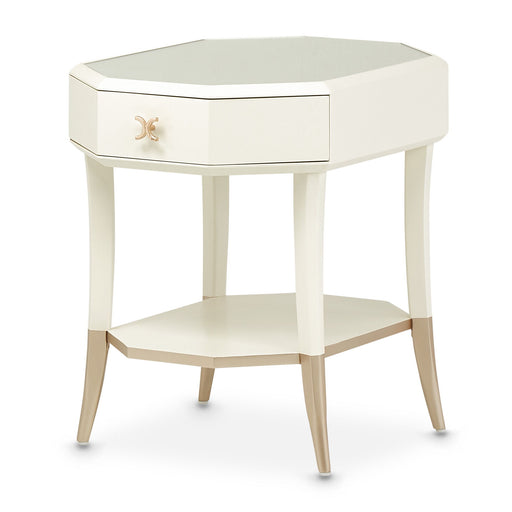 La Rachelle - Octagonal End Table - Champagne - R&R Furniture Gallery (Fountain Valley, CA)