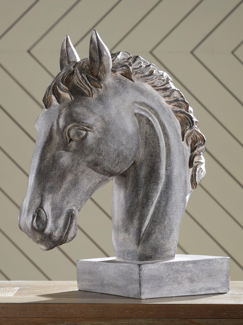 Antique black Carnlow sculpture by Signature Design by Ashley®, featuring intricate details in a decorative figurine.