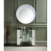 Nysa - 45" X 32" Console Table - Mirrored & Faux Crystals - R&R Furniture Gallery (Fountain Valley, CA)