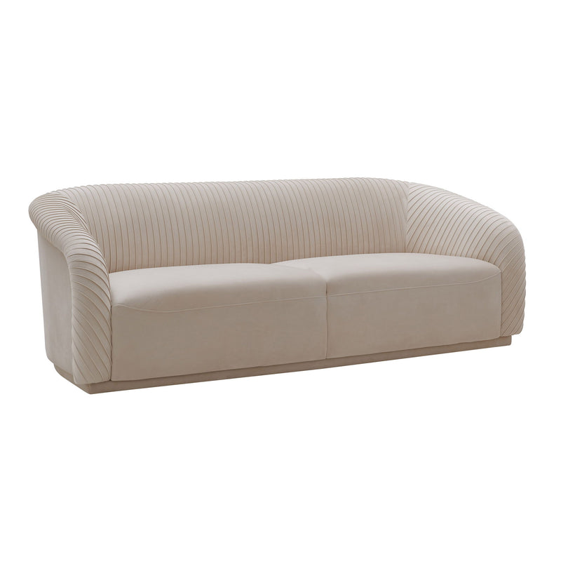 Yara - Pleated Velvet Sofa - R&R Furniture Gallery (Fountain Valley, CA)