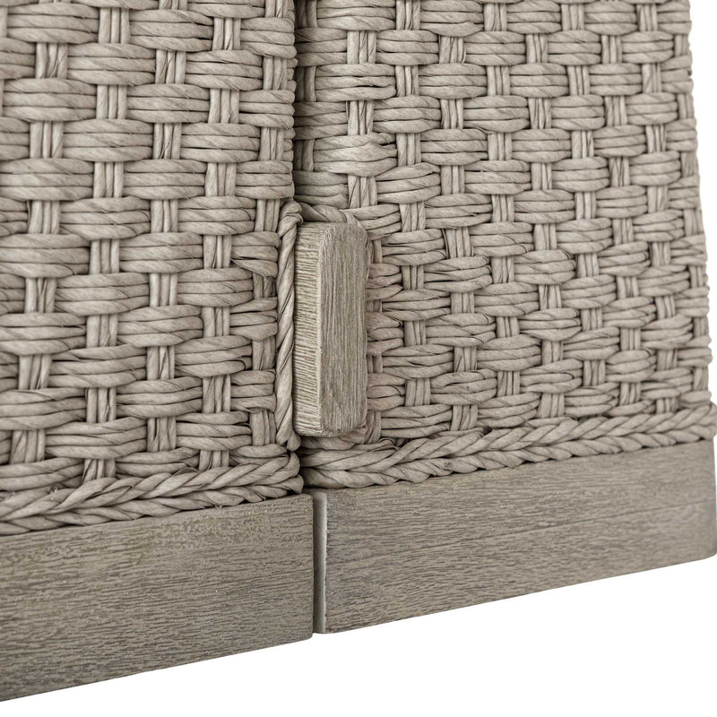 Harbor - Herringbone Indoor-Outdoor Dining Table - Brown