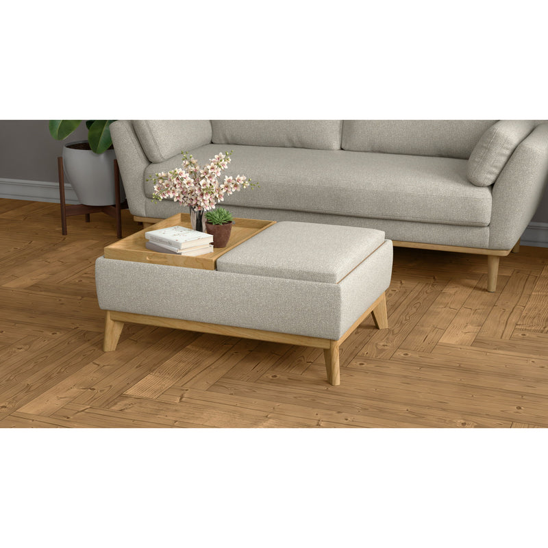 Reversible Tray Ottoman - Tan - R&R Furniture Gallery (Fountain Valley, CA)
