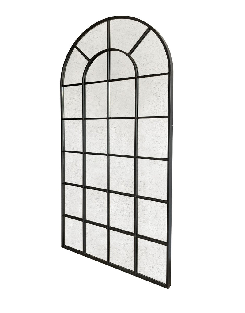Grady - Industrial Antique Black Floor Mirror
