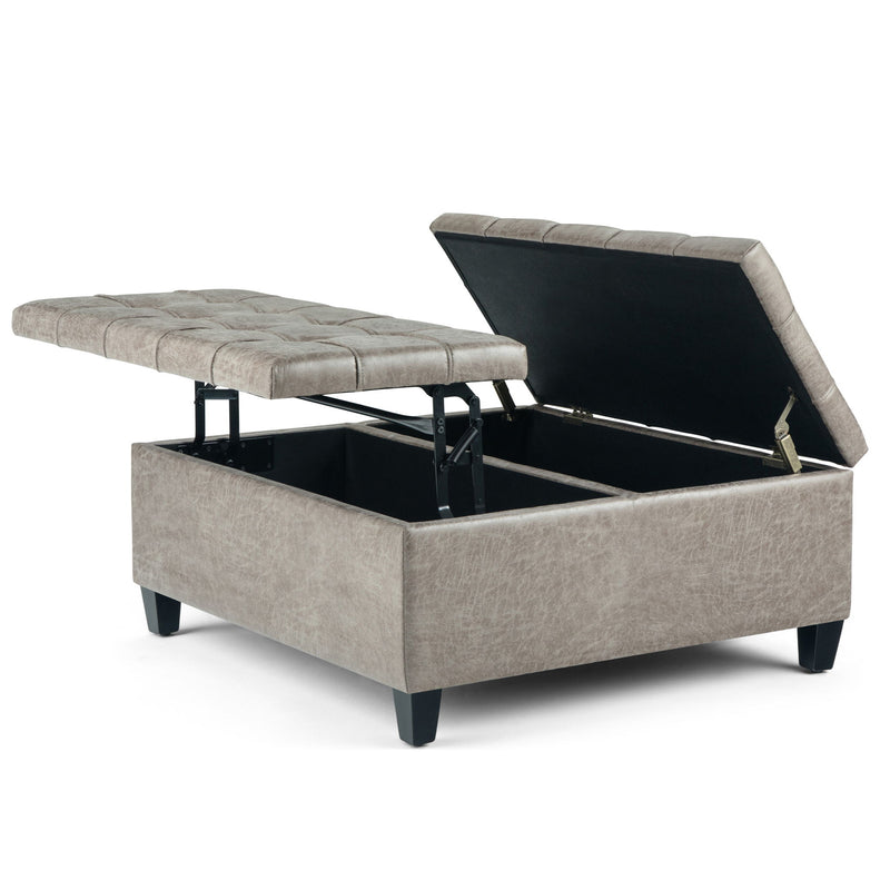 Harrison - Upholstered Coffee Table Storage Ottoman - R&R Furniture Gallery (Fountain Valley, CA)