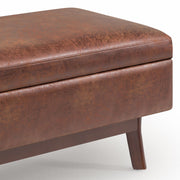 Owen - Upholstered Rectangular Storage Ottoman - R&R Furniture Gallery (Fountain Valley, CA)