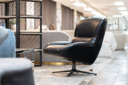 Theo - Modern Black Leather Accent Chair