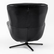 Theo - Modern Black Leather Accent Chair — view 5