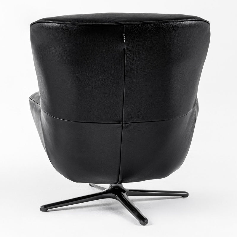 Theo - Modern Black Leather Accent Chair — view 5