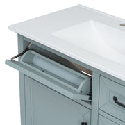 36" Bathroom Vanity With Sink, 2 Tip Out Drawers, Soft Close Hinges - R&R Furniture Gallery (Fountain Valley, CA)
