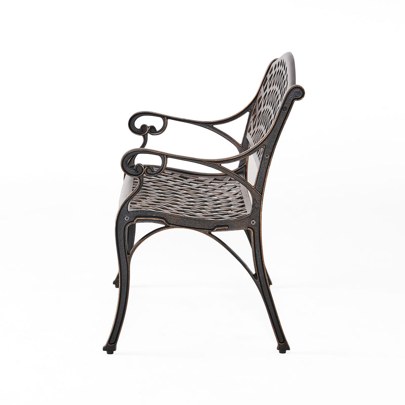 Spencer - Cast Bench - Copper - R&R Furniture Gallery (Fountain Valley, CA)