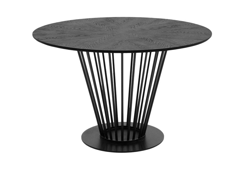 Conroy - Modern Black Round Dining Table — view 5