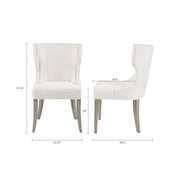Elegant Design Dining Chair Polyester - Cream - R&R Furniture Gallery (Fountain Valley, CA)